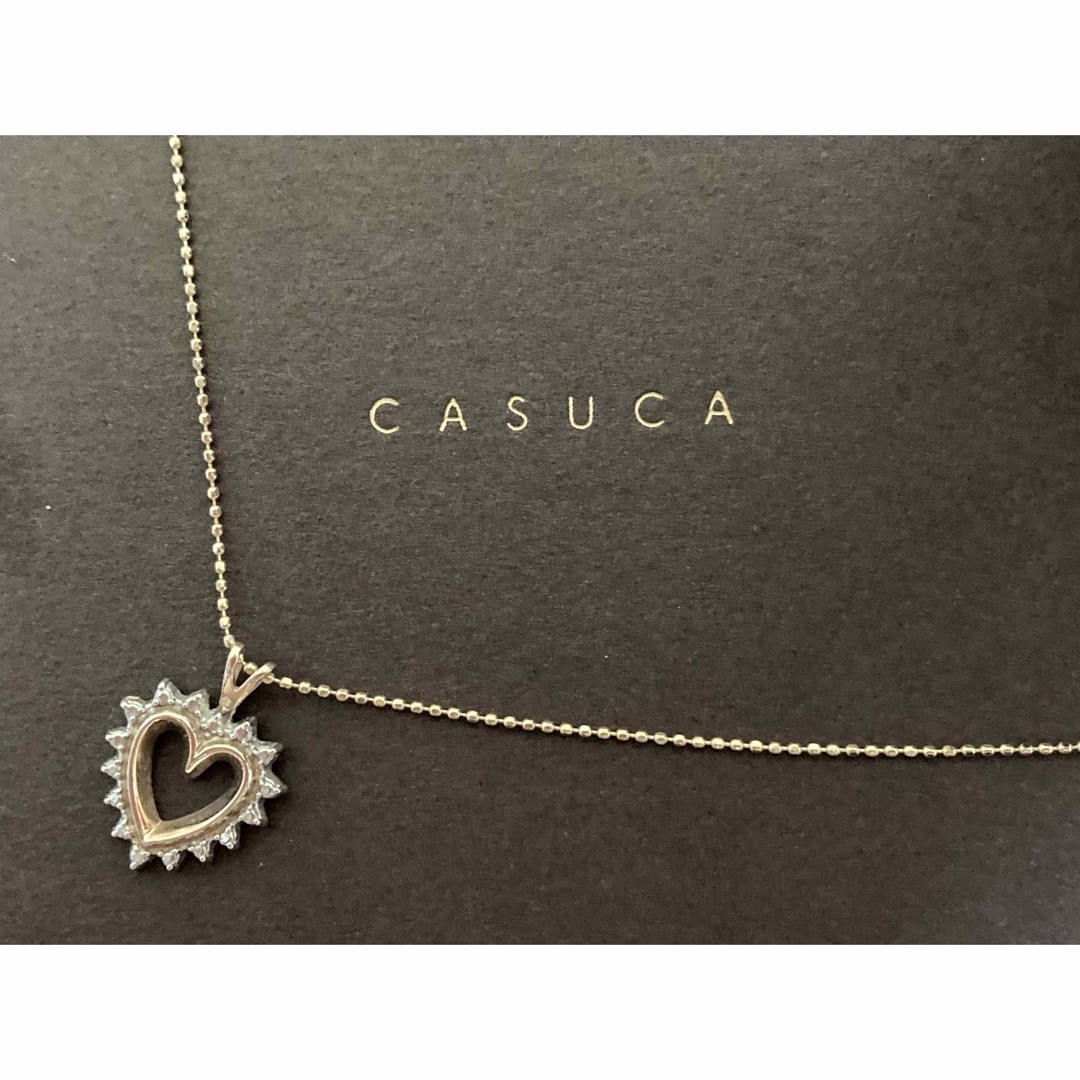 美品　casuca カスカ　mehden ハート　ネックレス　k10