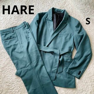 極美品★HARE ハレ ビッグシルエット セットアップ スーツ ダブル ベルト付