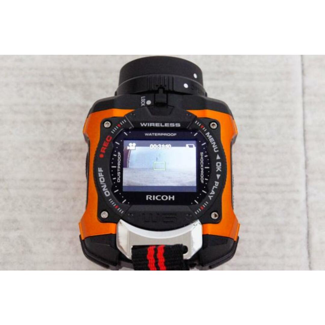 中古】RICOHリコー 防水アクションカメラ WG-M1 オレンジの通販 by