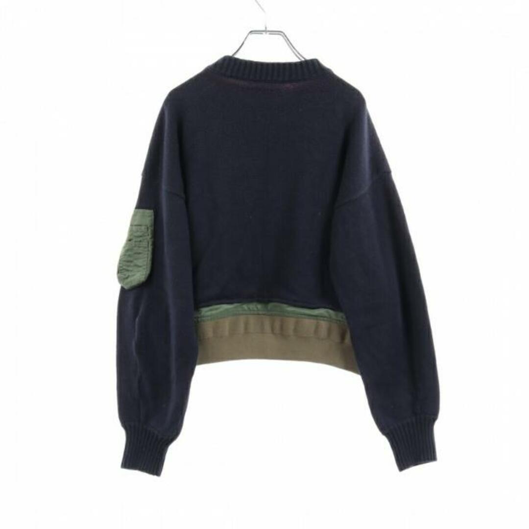 MA-1 KNIT BLOUSON SWEATER ニット コットン ネイビー カーキグリーン