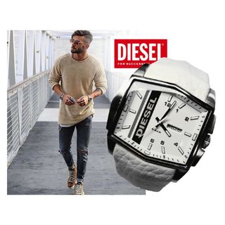 ディーゼル(DIESEL)の美品 DIESEL DZ-1339 レザーベルト(腕時計(アナログ))