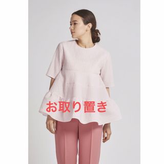 ゆ様お取り置きタグ付きyoriヨリフクレティアードブラウス38(Tシャツ(半袖/袖なし))