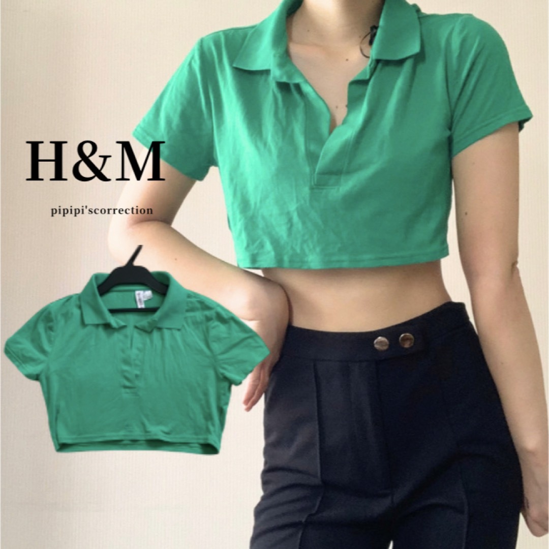 H&M(エイチアンドエム)のエイチアンドエム　トップス　半袖　ポロシャツ レディースのトップス(Tシャツ(半袖/袖なし))の商品写真