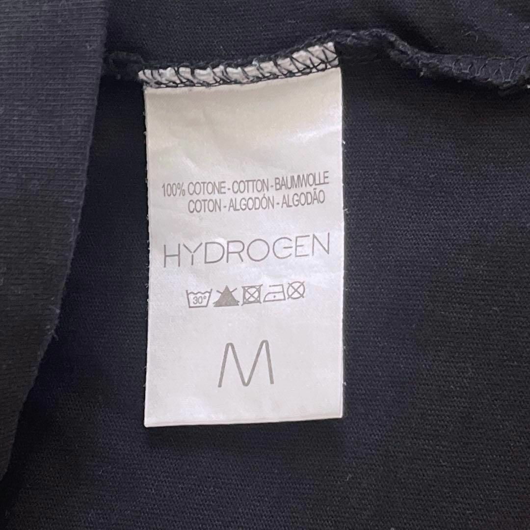 HYDROGEN(ハイドロゲン)のHYDROGEN Vネック　ドクロ　ロゴTシャツ　ブラック メンズのトップス(Tシャツ/カットソー(半袖/袖なし))の商品写真