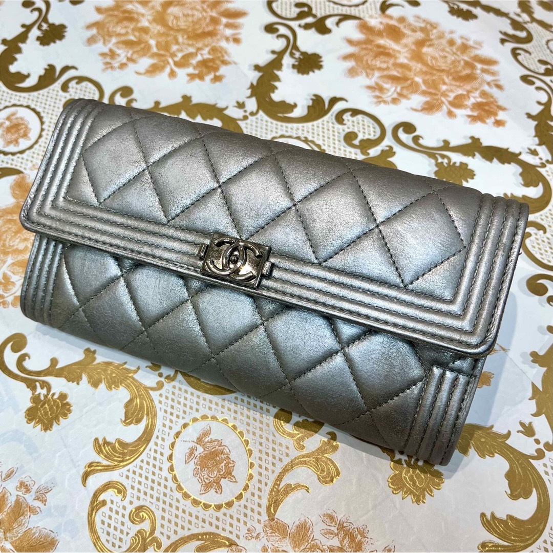 美品CHANEL☆ボーイシャネル　フラップ　長財布☆正規品