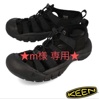 キーン(KEEN)の★数回着用のみ★KEEN【WOMEN NEWPORT H2】24cm・BLACK(サンダル)