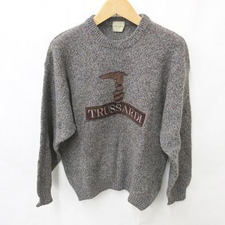 ほぼ新品＊TRUSSARDI トラサルディ グレーウールセーター イタリア製