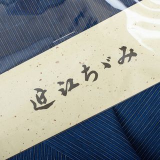 近江ちぢみ 反物】川口織物謹製 新品 no.3501 綿麻の着物 夏の着物の