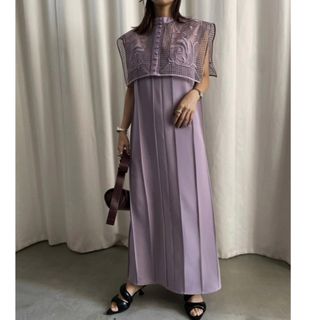 アメリヴィンテージ(Ameri VINTAGE)のAmeri VINTAGE CASSIE TRAPEZE DRESS(ロングワンピース/マキシワンピース)