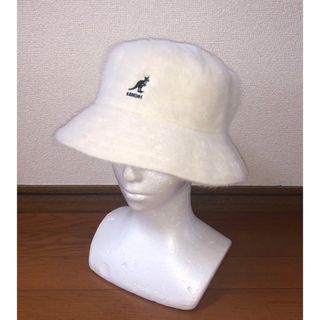 カンゴール(KANGOL)のL 新品 KANGOL ファーゴラ メトロハット ファー バケット 白 ホワイト(ハット)