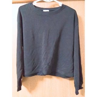 ジーユー(GU)の【GU】レディース トップス ブラック Lサイズ シンプル 無地 長袖(Tシャツ(長袖/七分))