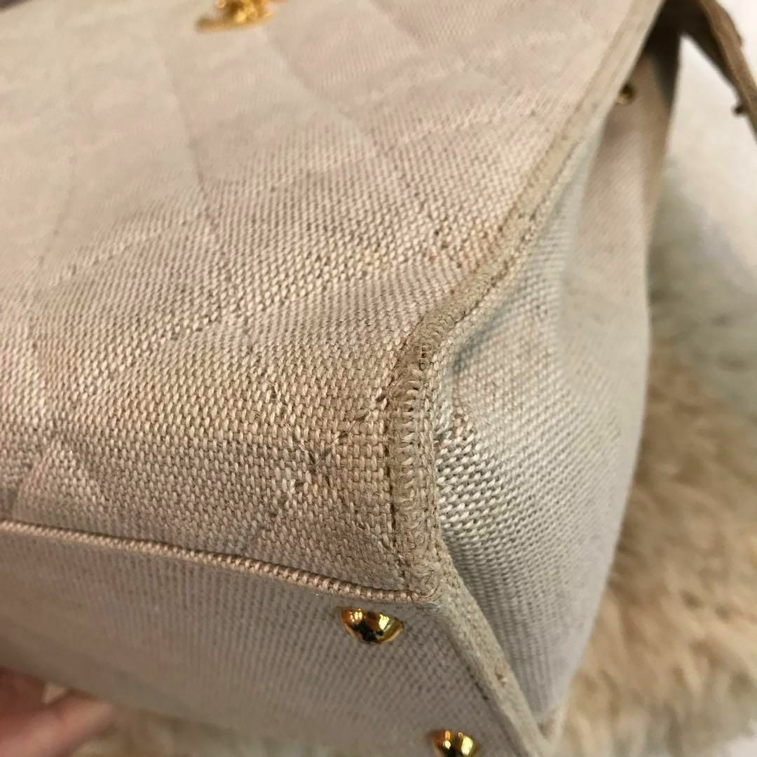 CHANEL マトラッセ トートバッグ 肩掛け キャンバス ココマーク