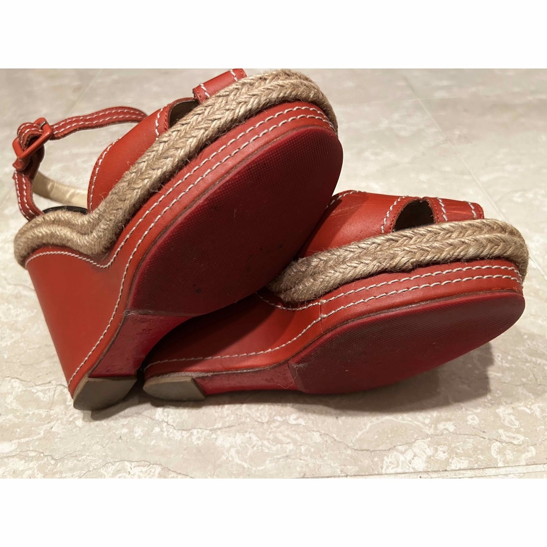Christian Louboutin(クリスチャンルブタン)のルブタン　ウエッジソール　ジュート　厚底　ストームサンダル レディースの靴/シューズ(サンダル)の商品写真