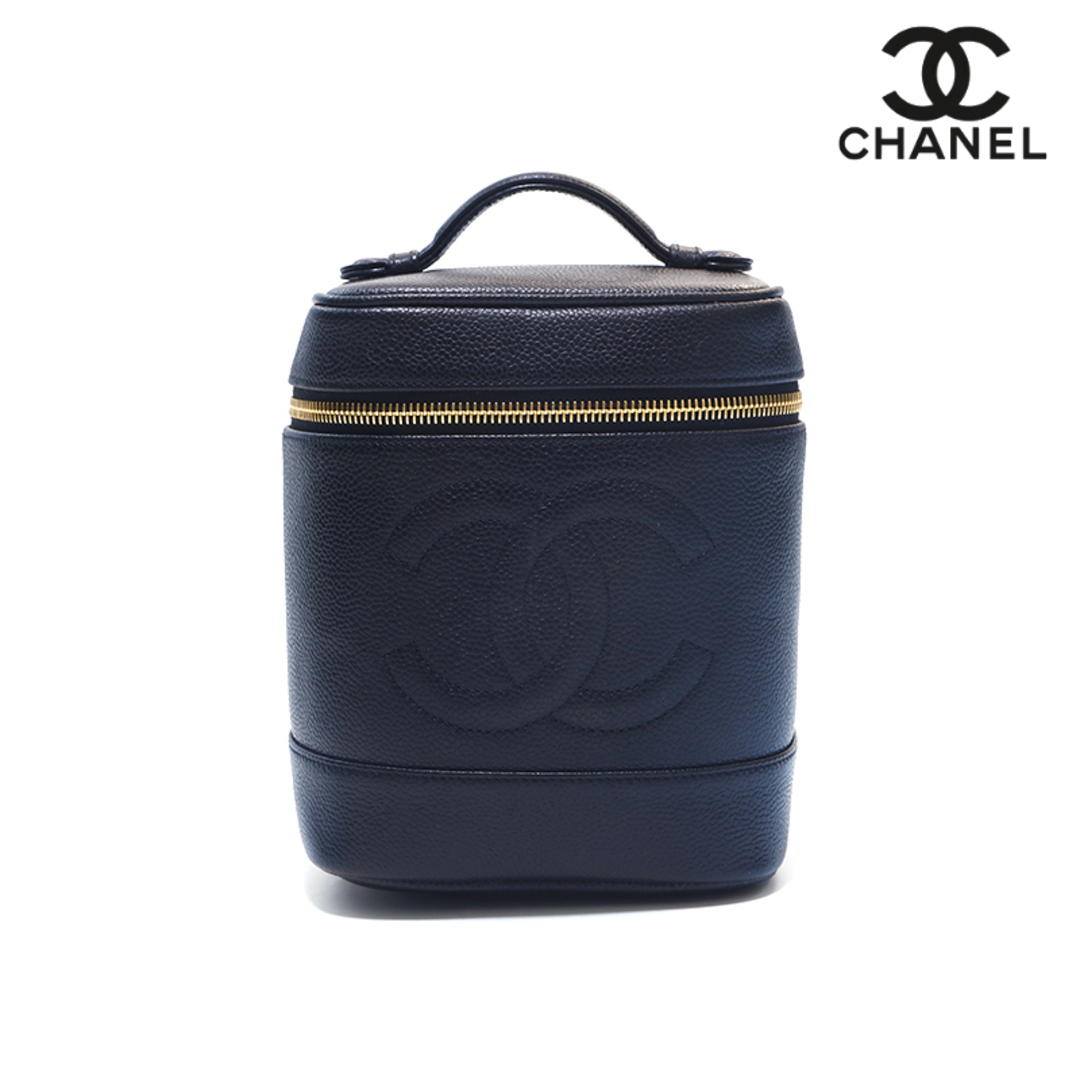 シャネル CHANEL キャビアスキン ココマーク バニティ ハンドバッグ