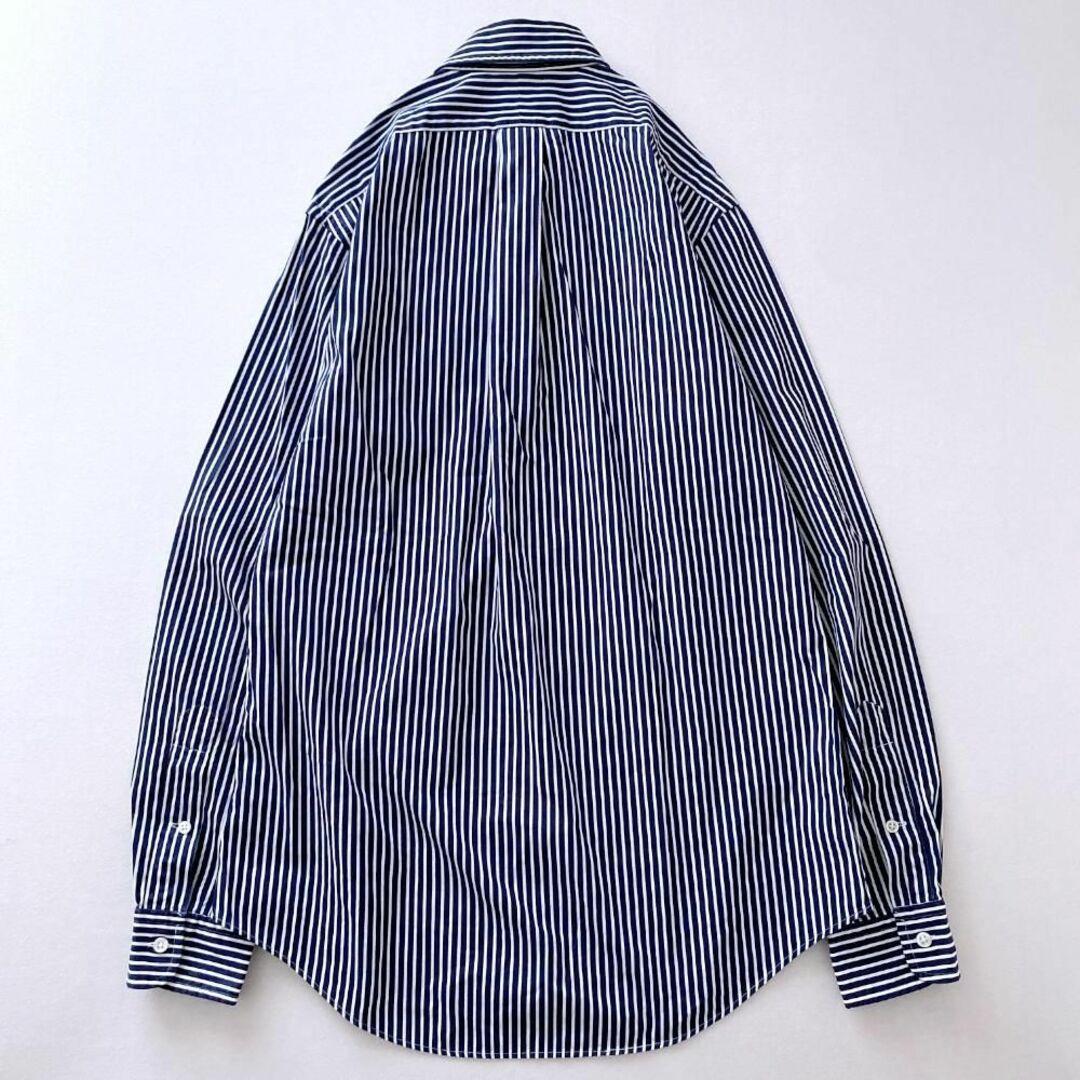 Ralph Lauren(ラルフローレン)のラルフローレン　ボタンダウンストライプシャツ　イエローポニー刺繍　ネイビー　S メンズのトップス(シャツ)の商品写真