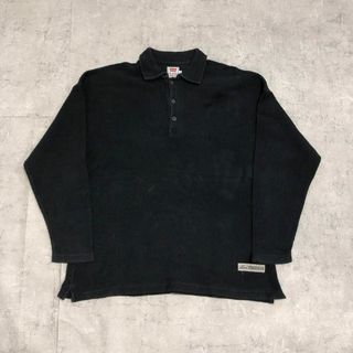 リーバイス(Levi's)のLevi's リーバイス 長袖サーマルポロシャツ ブラック 90s サイズXL(Tシャツ/カットソー(七分/長袖))