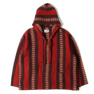 TENDERLOIN テンダーロイン パーカー サイズ:L ネイティブ柄 ウール メキシカンパーカー T-NATIVE PARKA 16AW レッド 赤 トップス カットソー 長袖 カジュアル ストリート ブランド【メンズ】