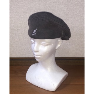 カンゴール(KANGOL)のM 美品 KANGOL ハンチングキャップ グレー 灰色 カンゴール ベレー帽(ハンチング/ベレー帽)