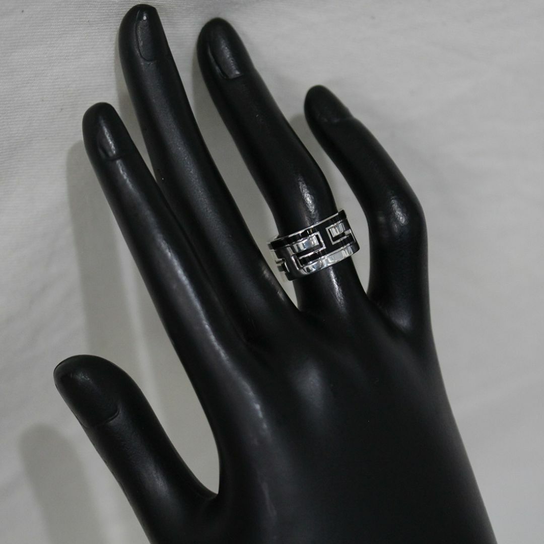 Hermes(エルメス)のエルメス HERMES ムーブアッシュ リング 8号 SV925 ブラック 黒 レディースのアクセサリー(リング(指輪))の商品写真