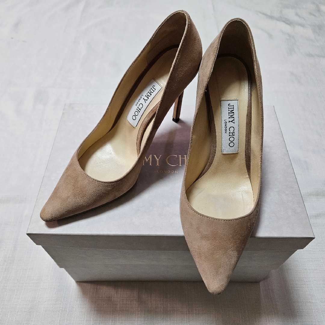 JIMMY CHOO ROMY85 サイズ37 ②スエード×ヌード