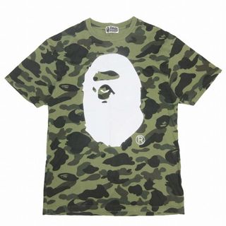 A BATHING APE【アベイシングエイプ】ロゴ\n迷彩　半袖Tシャツ　白