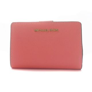 マイケルコース(Michael Kors)のマイケルコース 二つ折り財布 レザー ロゴ ピンクベージュ 35F7GTVF2L(財布)