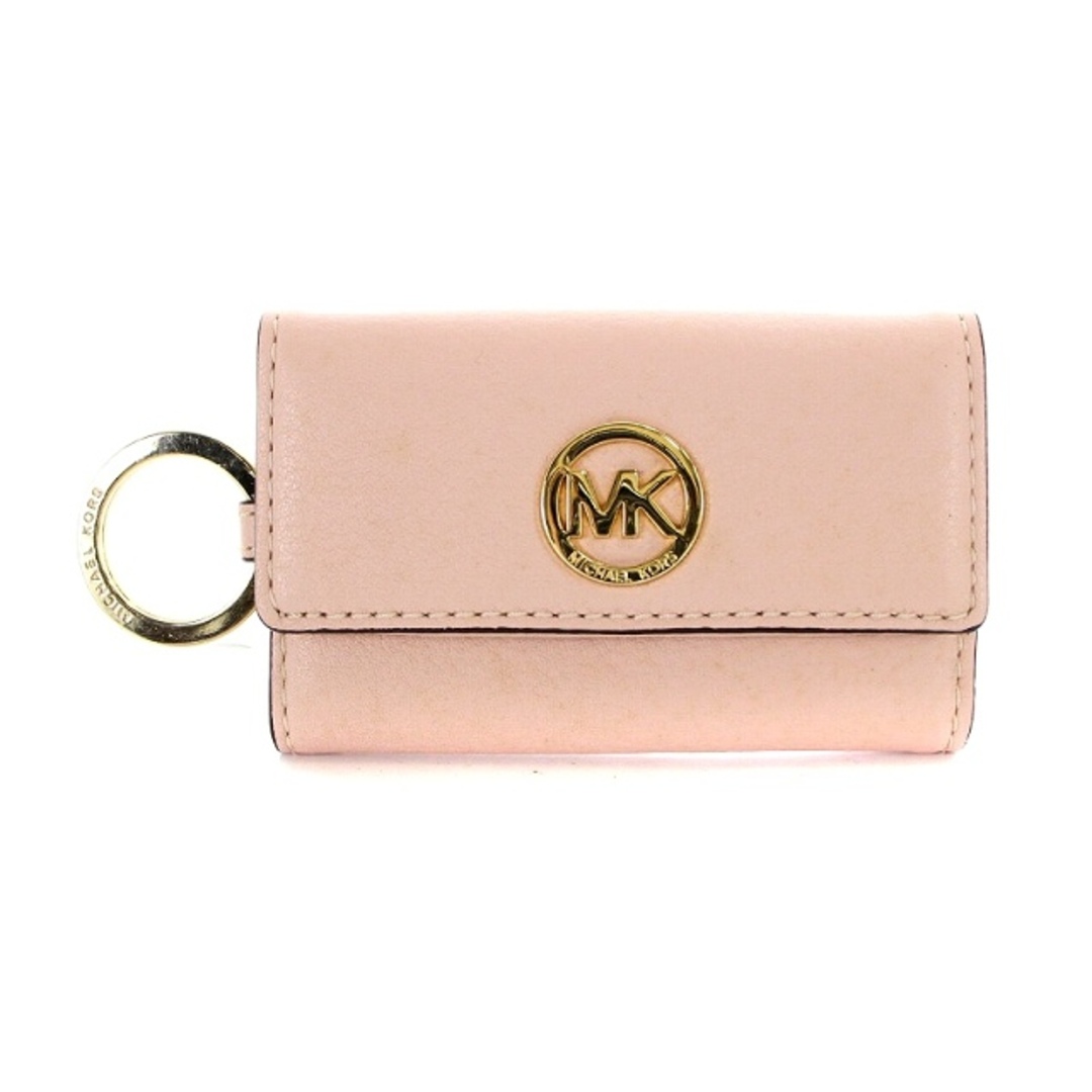 マイケルコース MICHAEL KORS キーケース 6連 レザー ピンク