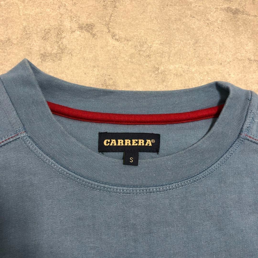 イタリア製 carrera 刺繍ロゴ スウェット ブルー サイズS ユーロ規格 メンズのトップス(スウェット)の商品写真