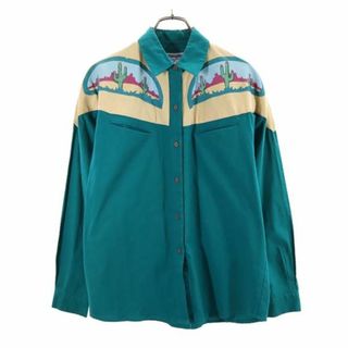 ラングラー(Wrangler)のラングラー 90s オールド 長袖 ウエスタンシャツ M ブルー系 Wrangler メンズ 【中古】  【230906】(シャツ)