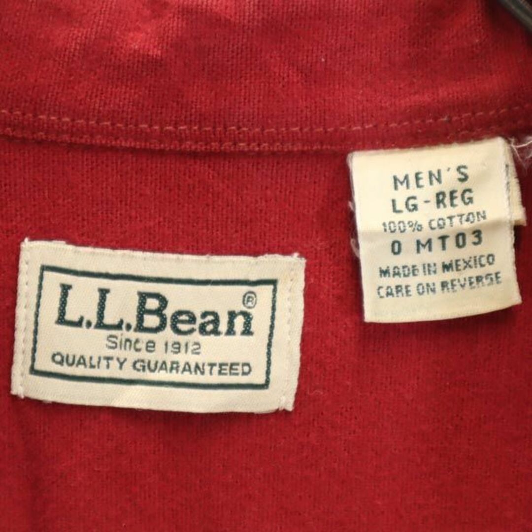 エルエルビーン 長袖 シャツ LG 赤 L.L.Bean メンズ   【230906】 8