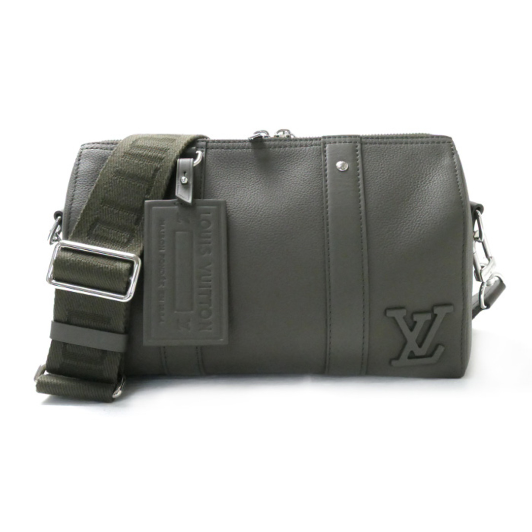 LOUIS VUITTON ルイ・ヴィトン シティ・キーポル ショルダーバッグ アエログラム カーキ M21437 ICタグ メンズ【美品】