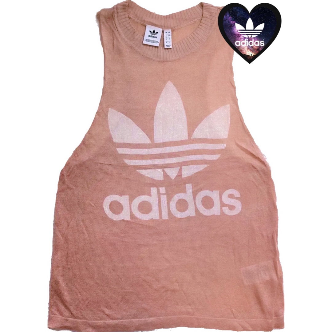 adidas(アディダス)のアディダス 新品 ビッグトレフォイル Tシャツ タンクトップ シースルー  レディースのトップス(Tシャツ(半袖/袖なし))の商品写真