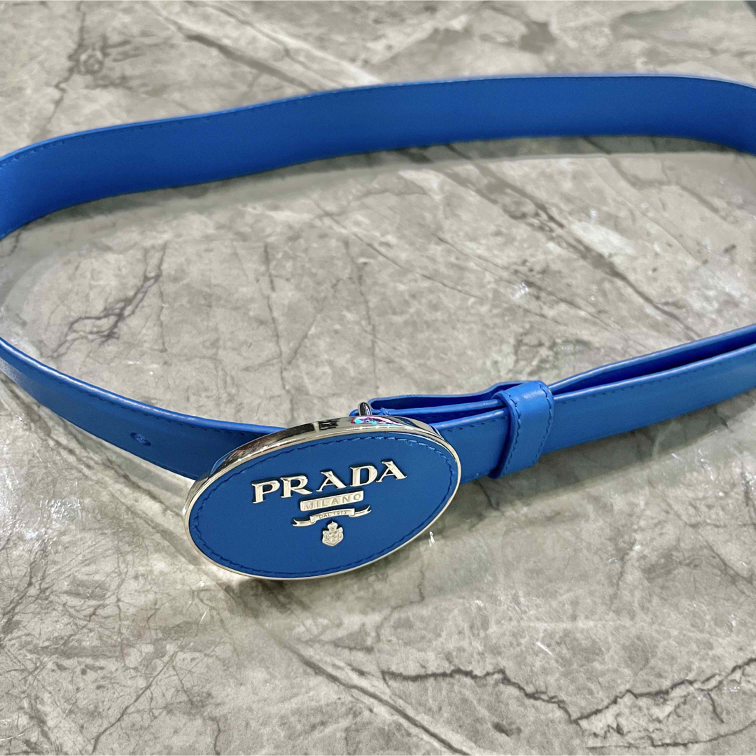 PRADA プラダ レザーロゴベルト 美品