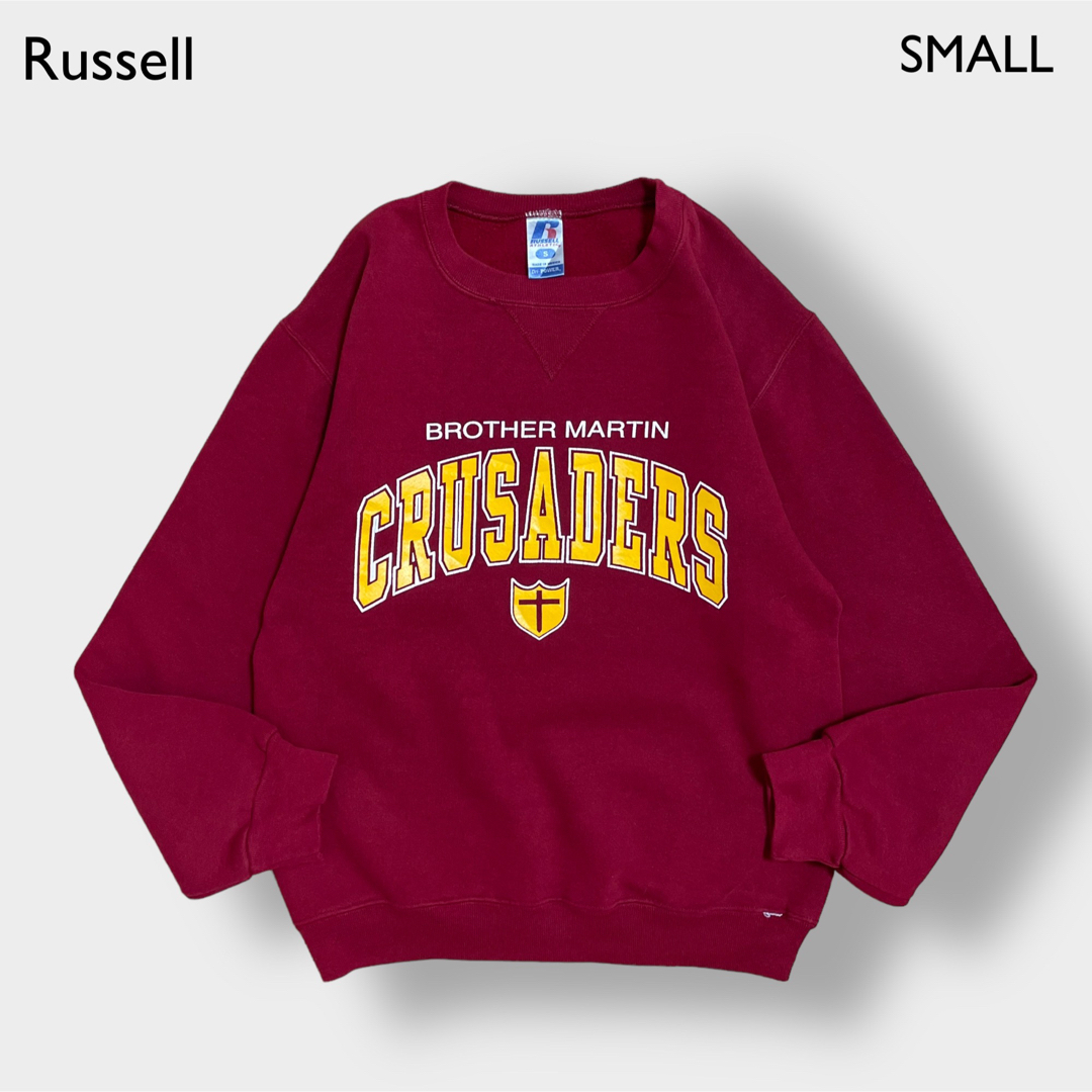 Russell Athletic(ラッセルアスレティック)のRussell メキシコ製 高校  スウェット トレーナー ロゴ プリント 古着 メンズのトップス(スウェット)の商品写真