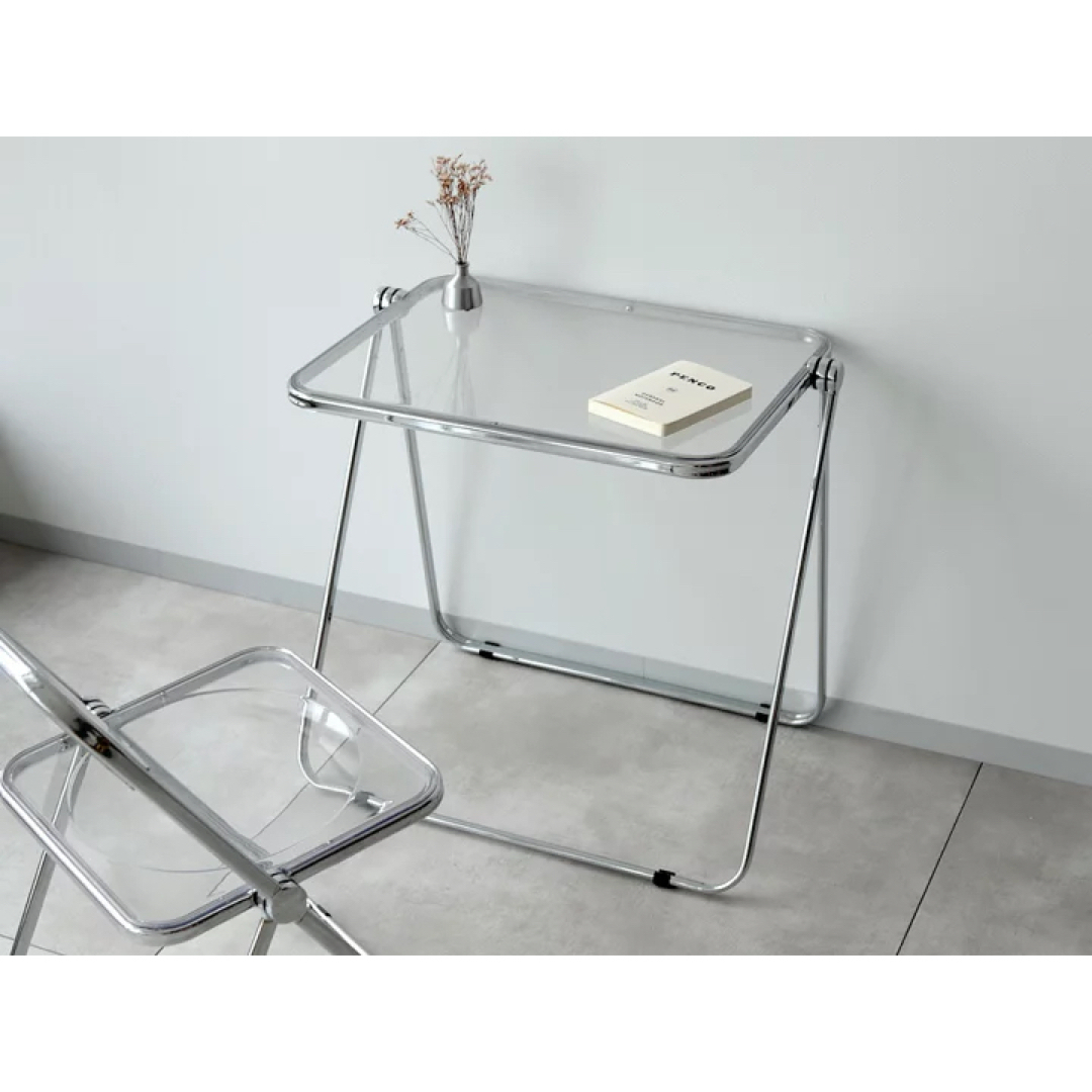新品CASTELLI Platone クリアテーブル 折り畳みテーブル リプロ 新品CASTELLI Platone クリアテーブル 折り畳みテーブル リプロ