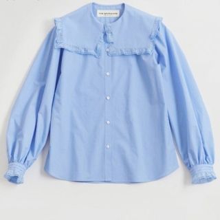 シンゾーン(Shinzone)の美品★THE SHINZONE 22AW フリルセーラーカラー ブラウス 36(シャツ/ブラウス(長袖/七分))