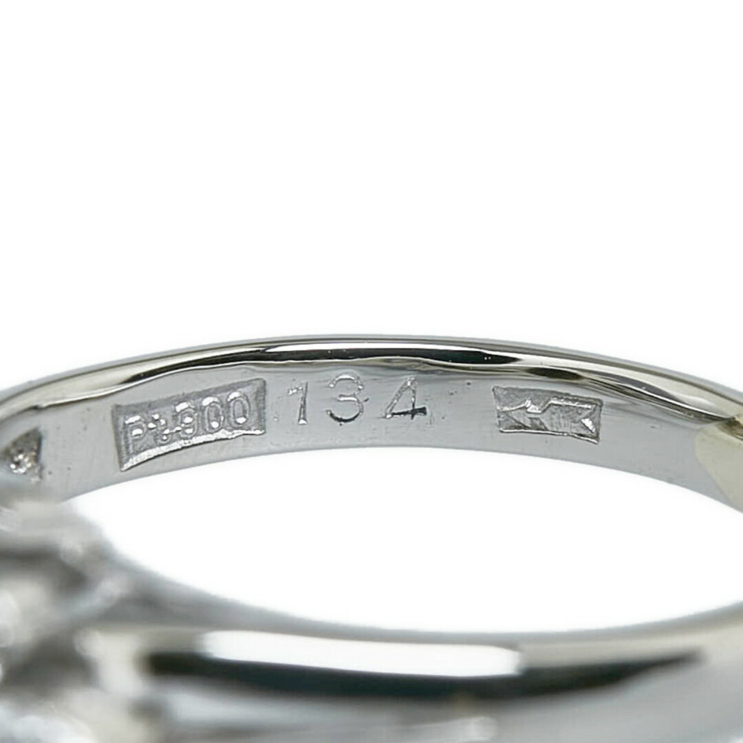 美品 Pt900 プラチナ リング 指輪 ブラックオパール 1.34ct ダイヤ 0.20ct 【1-0115982】