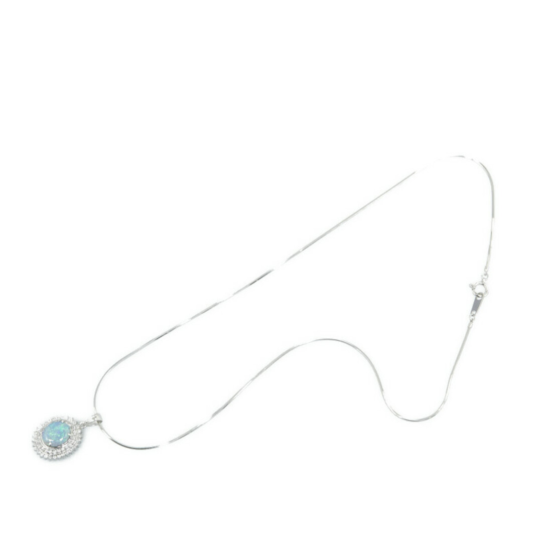 美品 Pt900 プラチナ Pt850 プラチナ ネックレス ブラックオパール