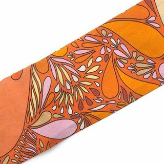 Hermes - エルメス スカーフ シルク ツイリー 花柄 オレンジ JJS02047 