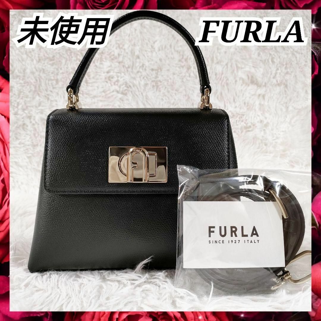 極美品✨️FURLA レザー ペルラ 2WAY ショルダーバッグ 黒