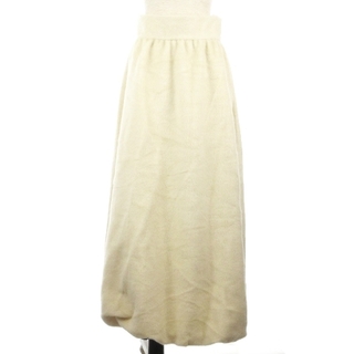 ユキコハナイ(Yukiko Hanai)のユキコハナイ ロング スカート アルパカ ウール混 白 ホワイト NGA35(ロングスカート)
