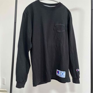 チャンピオン(Champion)のchampionBLACK logo longT /レディースM(Tシャツ(長袖/七分))