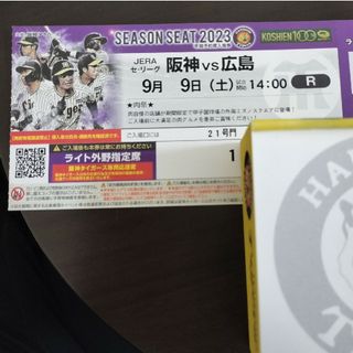 10/19  CS第2戦　阪神タイガース　ライト外野指定席　4枚価格