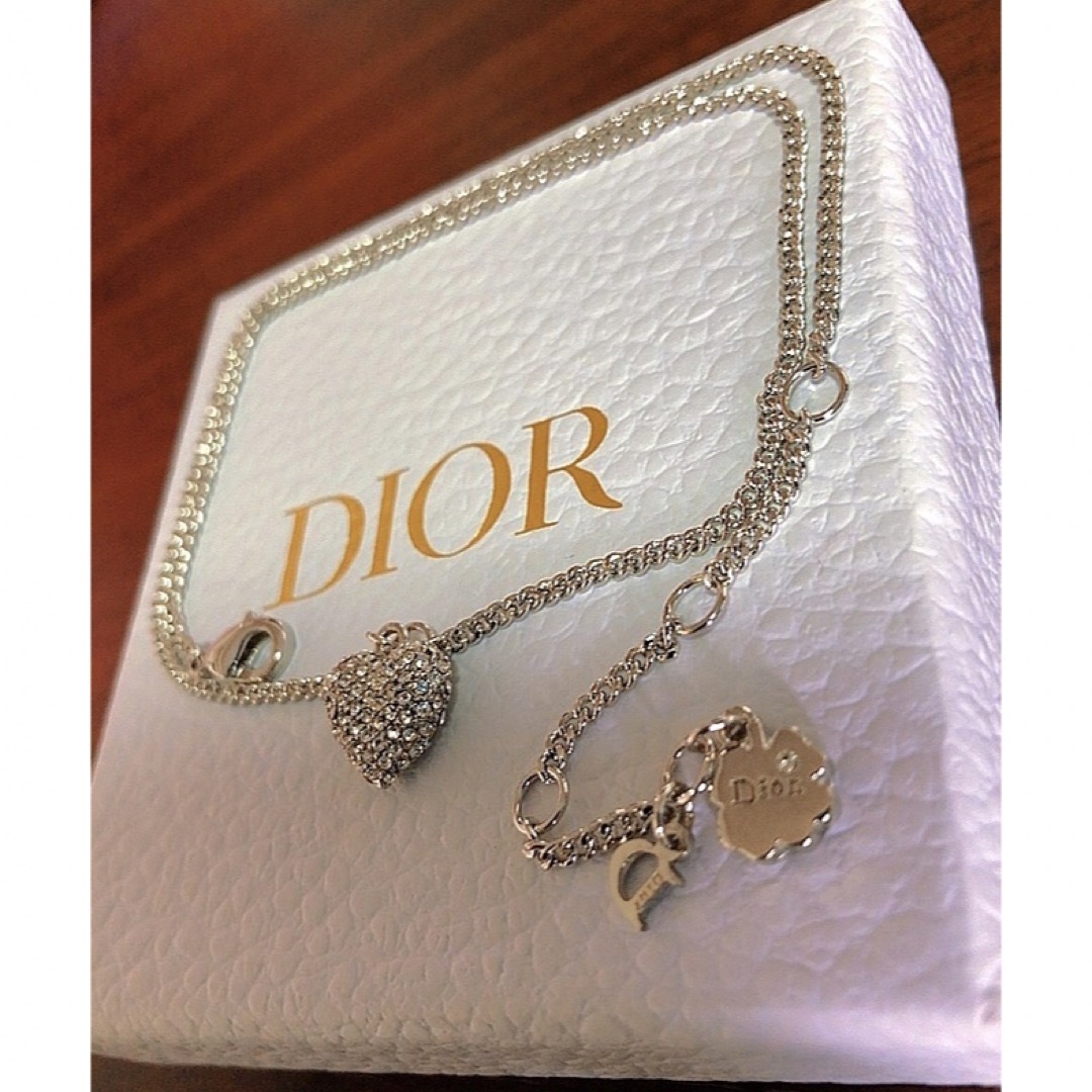 Dior ディオール ネックレス シルバー ハート 可愛い シンプル