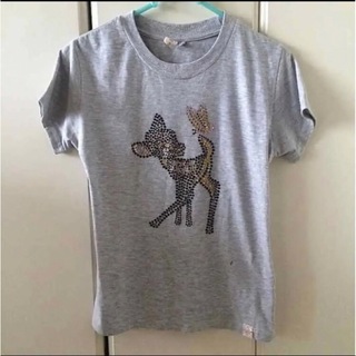 ディズニー(Disney)の【レア】ディズニー　バンビ　Tシャツ　ラインストーン　デザインTシャツ(Tシャツ(半袖/袖なし))