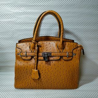 オーストリッチ(OSTRICH)の【美品】　オーストリッチ　ハンドバッグ(ハンドバッグ)