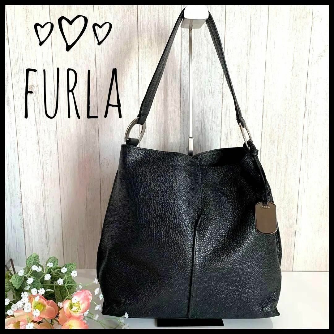 FURLA フルラ トート ワンショルダーバッグ ブラック 黒 レザー 【美品】Fukuのバッグ一覧