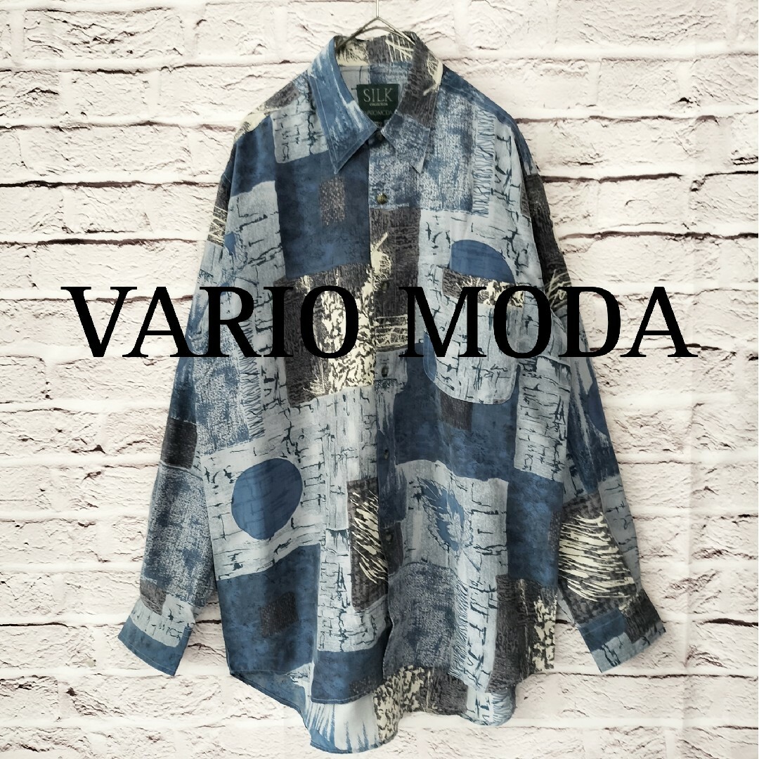【未着用品!】VARIO MODA ヴィンテージ 総柄シャツ シルク100% | フリマアプリ ラクマ