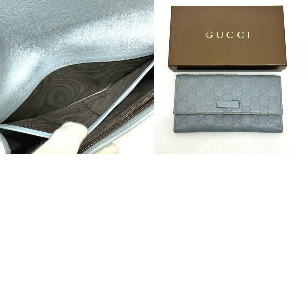 Gucci - グッチ GUCCI ロゴ 203573 長財布 シマレザー ブルーの通販 by