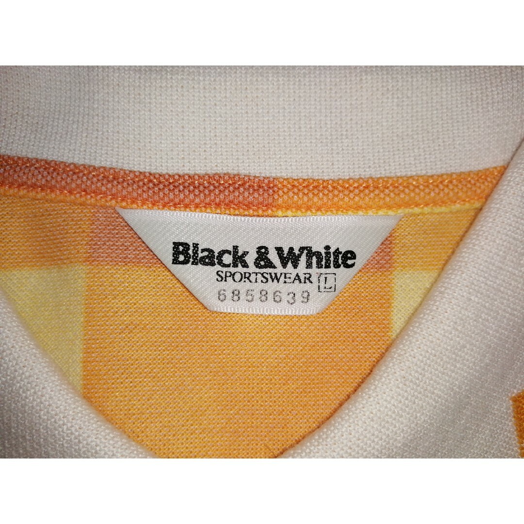 Black & White Sportswear(ブラックアンドホワイトスポーツウェア)の希少/美品/Black&White/ブラックアンドホワイト/ポロシャツ/ゴルフ スポーツ/アウトドアのゴルフ(ウエア)の商品写真